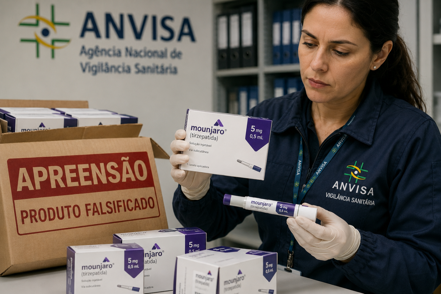 Anvisa determina apreensão imediata de lotes falsificados do medicamento Mounjaro