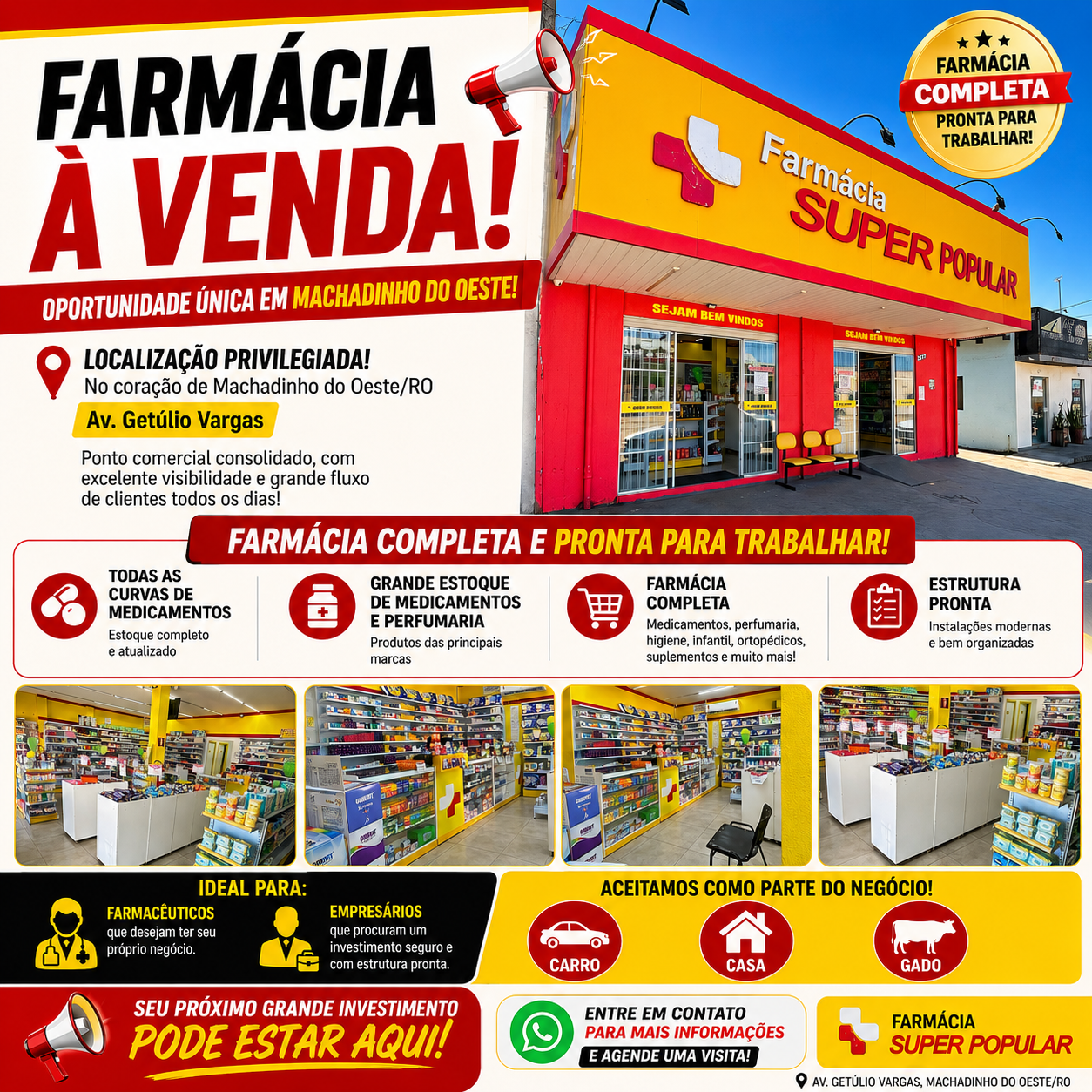 Farmácia disponível em Machadinho do oeste