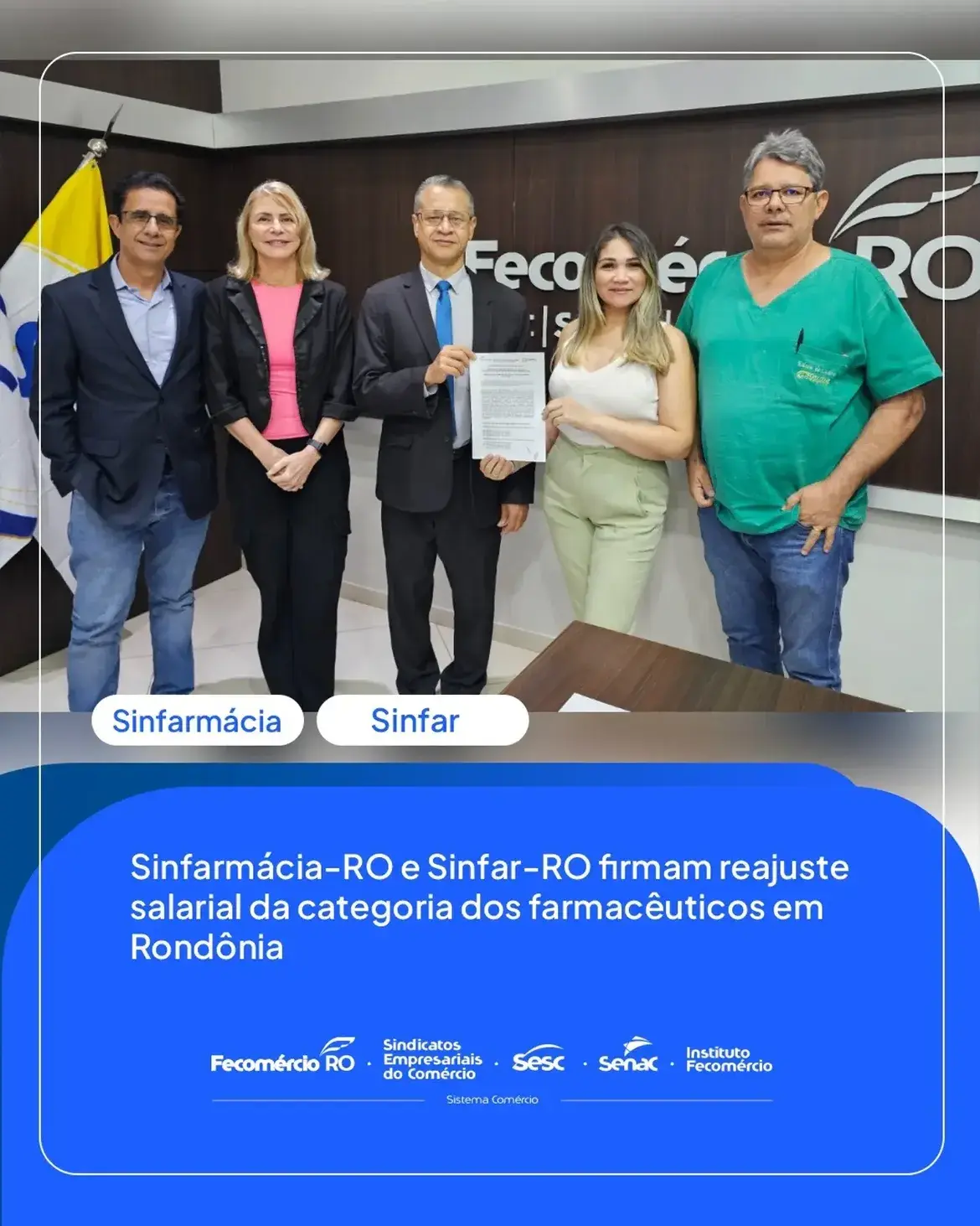 Reajuste salarial de farmacêuticos é definido em rondônia para 2025/2027