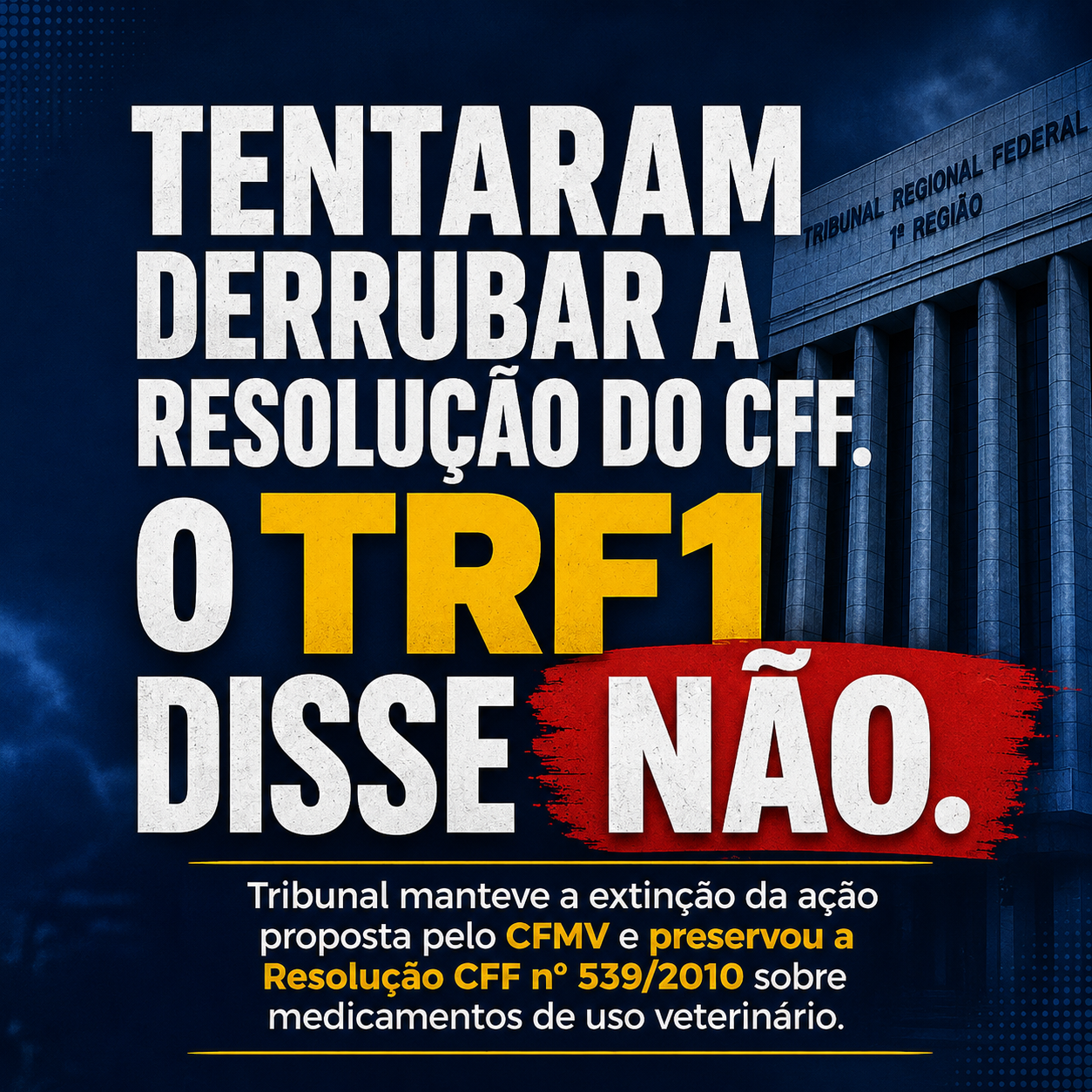 TRF1 mantém decisão em ação do CFMV contra resolução que regulamenta atuação de farmacêuticos com medicamentos veterinários