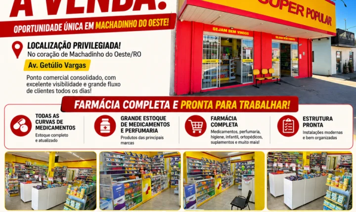 Farmácia disponível em Machadinho do oeste